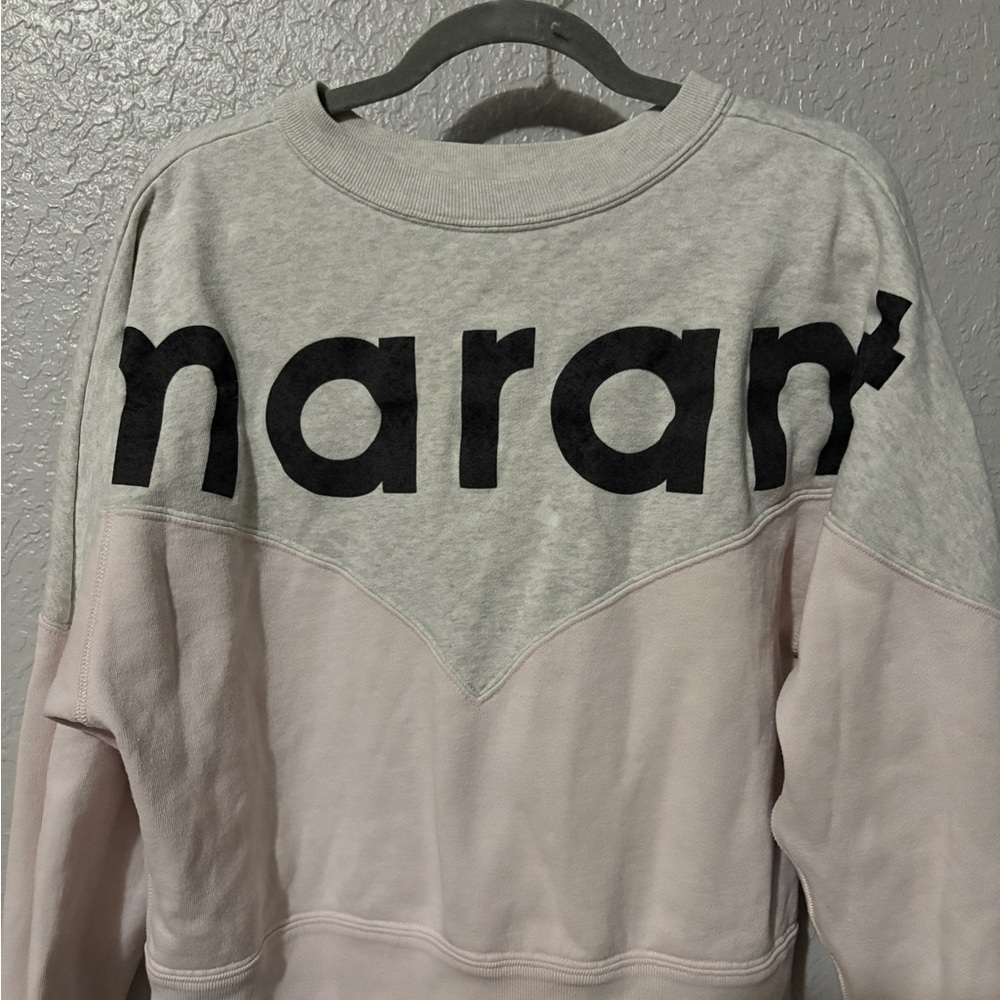 Isabel Marant Cream and Black Graphic Sweatshirt